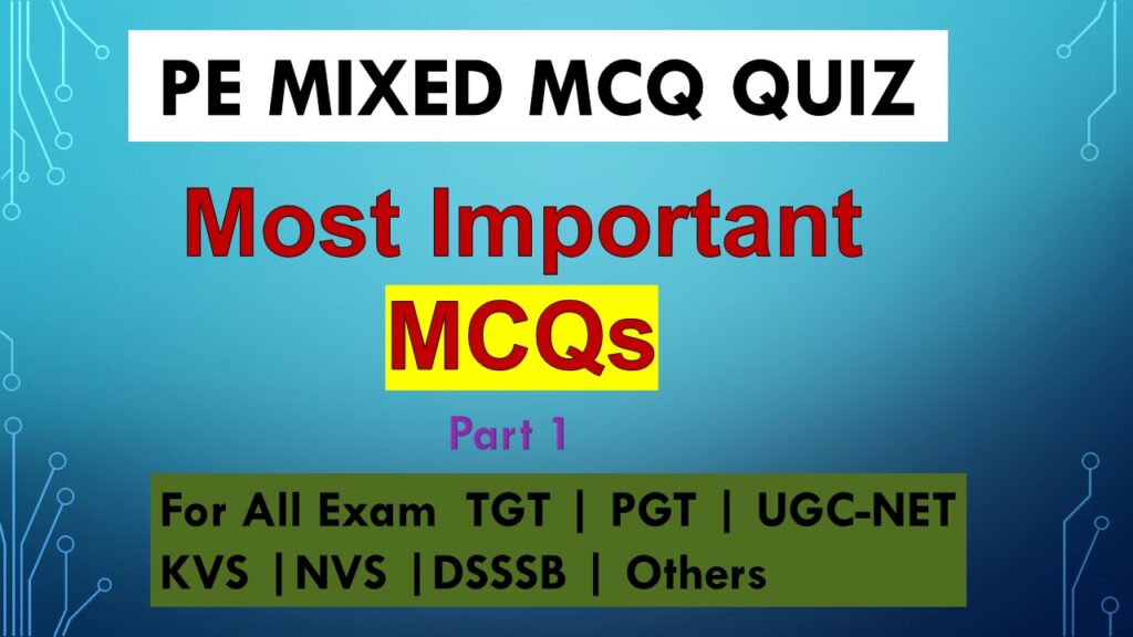 Sports and Physical Education PE Mixed MCQ Quiz 20 Most Important